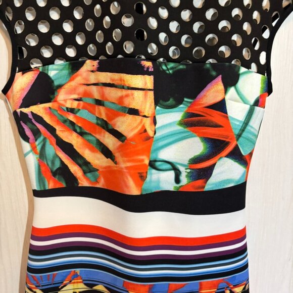 NWT CLOVER CANYON Ink Strokes neoprene bodycon sleeveless dress Size XS - Picture 9 of 11